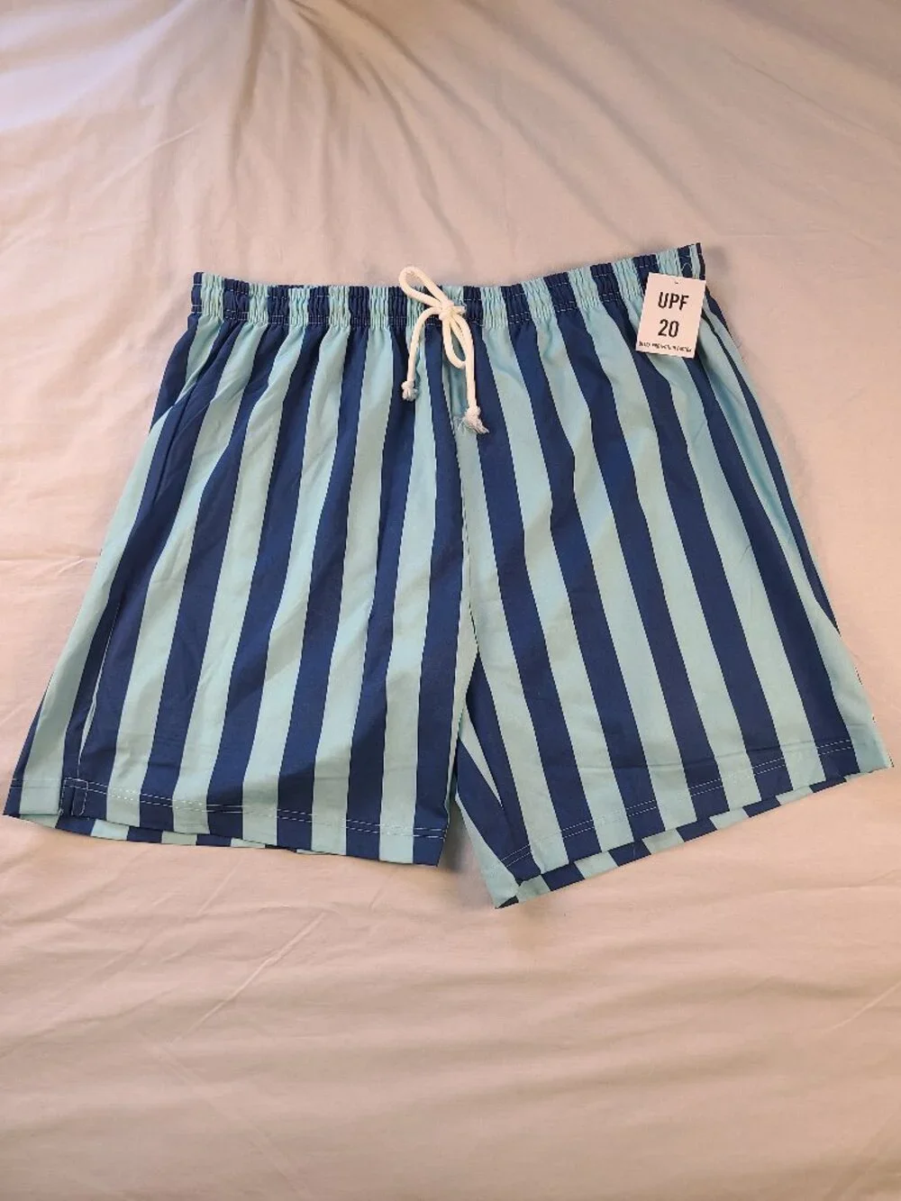 5B Style UPF20 Shorts Swim Wear Men's XXL Blue Stripped New